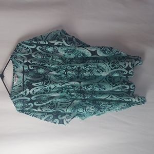 Tramp‎ womens blouse floral print blue size S